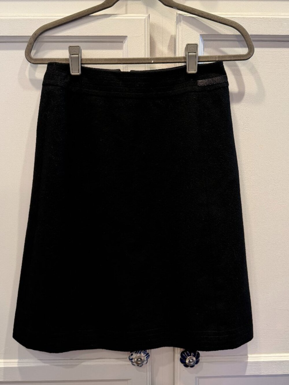 CHANEL Black Cashmere Straight Skirt Size 38